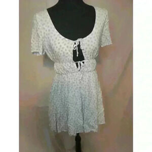 Pacsun La Hearts Short Dress Blue Flowered Sz S Womens